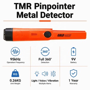 เครื่องตรวจจับโลหะแบบพกพา Gold Hunter TMR กันน้ำ พร้อมระบบ Pinpointer ชาร์จผ่าน USB สำหรับค้นหาทองคำใต้ดินในพื้นดินลึก - Product Image 4