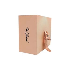 Fancy cardboard carton corrugated packaging black boxes with plastic handle