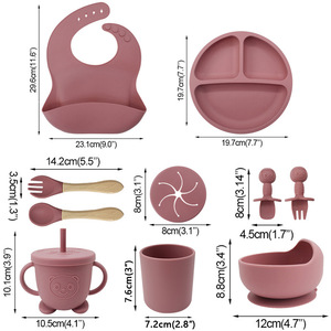 Juego de vajilla de silicona para madres e hijos, cuenco suplementario para bebés, suministros de alimentación, plato de cena de silicona de grado alimenticio, comedor para niños - Product Image 2