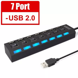 Chất Lượng Cao 7 Cổng <span class=keywords><strong>USB</strong></span> 2.0 HUB Chuyển Đổi <span class=keywords><strong>USB</strong></span> Splitter Đa Hub <span class=keywords><strong>Usb</strong></span> Docking Station Cho Macbook PC Máy Tính Xách Tay - Product Image 2
