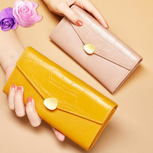 <span class=keywords><strong>กระเป๋า</strong></span>สตางค์แฟชั่นใหม่ปี 2026 สำหรับผู้หญิง ทรงยาว ดีไซน์หรูหรา หนังแท้ชั้นบนสุด หนังวัวนุ่ม สไตล์วินเทจ ลายจระเข้ ใส่โทรศัพท์มือถือได้ - Product Image 4