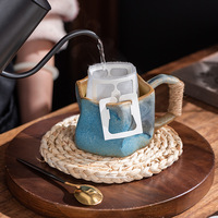 Tasse à café en céramique irrégulière rétro avec poignée, personnalisable, vente en gros directe d'usine Msh, mug à thé en poterie irrégulière