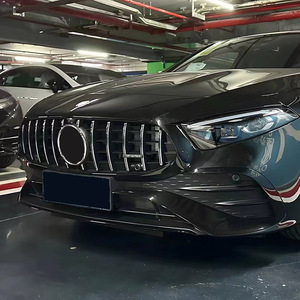 Grille GT pour Mercedes-Benz Classe A W177, ABS noir avec bandes argentées, pièce de rechange pour pare-chocs avant - Product Image 2