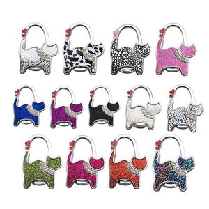 Foldable Bag Holder <strong>Table</strong> Bag Hanger Handbag <strong>Hooks</strong> With Custom logo Printing <strong>Sticker</strong> logo Laser logo for <strong>Table</strong> - Product Image 6