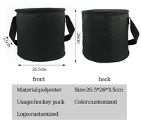 Sac à pucks de hockey professionnel de haute qualité, sacs à hockey en toile, sac à pucks de hockey personnalisé