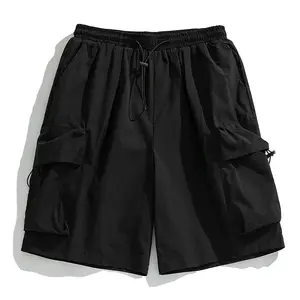 Op Maat Gemaakte Grote Zak Cargo Shorts Voor Heren, Zomer Stijl Outdoor Trendy Merk Losse Vijf-Punts Broek Overalls Voor Heren