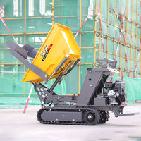 Mini Dumper Pas Cher 500kg Mini Dumper Portable sur Chenilles Mini Transporteur Construction Hydraulique Diesel Mini Dumper sur Chenilles