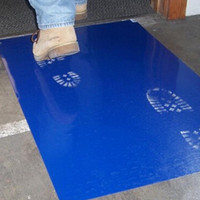 Tapis adhésif collant personnalisé bleu et blanc de 18 x 36 pouces pour usage hospitalier