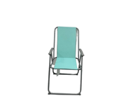 Chaise de plage pliable légère en acier pour l'extérieur avec pieds en forme de corne, chaise pliante en métal pour le camping