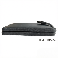 Miroir de poche compact pliable double face en cuir PU noir avec logo personnalisé, miroir de maquillage de voyage, miroir cadeau