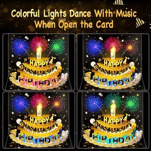EE. UU. Stock disponible regalo creativo vela soplable diseño canción saludo fuegos artificiales luz música Pop up 3D TARJETA <span class=keywords><strong>DE</strong></span> Feliz <span class=keywords><strong>cumpleaños</strong></span> - Product Image 6