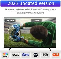 HD Digital TV Antenne für Innenräume mit Verstärker, DAB High Gain 200 Meilen Reichweite, VHF/UHF Schnellansprechfunktion, Außenantennen-Set
