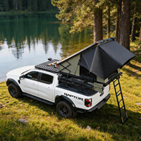 Tente de toit surélevée triangulaire en alliage d'aluminium pour camping et voyages en plein air, montée sur véhicule, compatible avec les camping-cars et les 4x4 tout-terrain