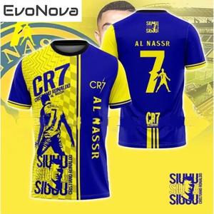La Última <span class=keywords><strong>Camiseta</strong></span> de Fútbol del <span class=keywords><strong>Nassr</strong></span> 2025 - Diseño Azul y Amarillo Moderno, <span class=keywords><strong>Camiseta</strong></span> Unisex Transpirable y Cómoda para Deportes - Product Image 3