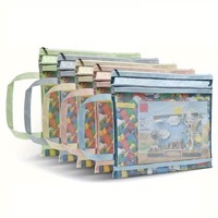 Pochettes de rangement zippées personnalisées en maille respirante double couche nylon/polyester transparentes pour voyages, artisanat et cadeaux de fête