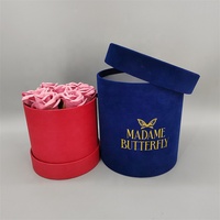 Boîte Cadeau Ronde en Carton Recyclé pour Fleurs avec Options d'Impression Personnalisée