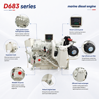 Moteur diesel marin complet SCDC SDEC D683ZLCA9B de remplacement pour 6CTA8.3 8.3L 360HP 2430 tr/min pour fabricant de catamarans, yachts et bateaux