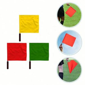 High Quality Double Sided Sports Football Soccer Custom <b>Referee</b> <b>Flag</b> Pole Professional New Product Hand Held Fiberglass Material - Product Image 3