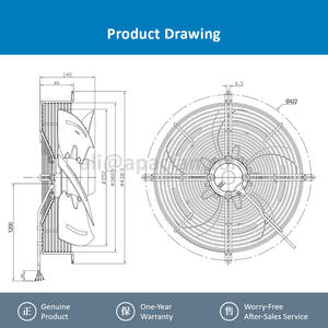 Ventilador Axial de Refrigeración ebmpapst S4E350-AP06-30/A06 230V CA 0.58/0.83A 130/190W 1400/1590 RPM Eléctrico OEM 350mm para Cámaras Frigoríficas - Product Image 4