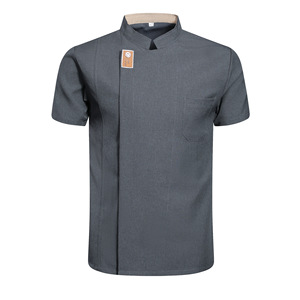 Nouvelle veste de chef unie pour homme, veste de travail pour restaurant, boulangerie, <span class=keywords><strong>restauration</strong></span>, vêtements de cuisine pour <span class=keywords><strong>femme</strong></span>, tenue de cuisinier pour le travail - Product Image 3