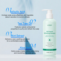 Shampooing OEM à Marque Blanche Anti-Pelliculaire, Contrôle du Sébum, Éclaircissant et Lissant, à l'Huile d'Arbre à Thé et à l'Acide Salicylique pour Cheveux Gras