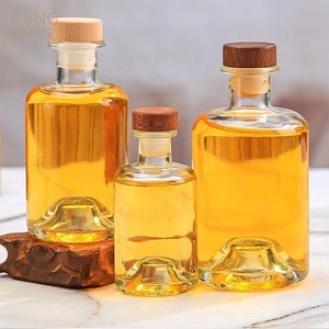 Venta al por mayor de lujo personalizado 100mL 250ml 375ml 500ml Vodka Spirits <span class=keywords><strong>Gin</strong></span> Ron Tequila vacío claro licor botella de copa de vino con corcho - Product Image 3