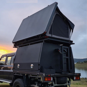 Tente <span class=keywords><strong>de</strong></span> toit en aluminium pour <span class=keywords><strong>camping</strong></span>, quatre saisons, imperméable, pliable, portable, pour véhicules tout-terrain, voyages en autonomie, 1 ou 2 personnes - Product Image 2