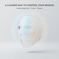 Appareil LED facial à quatre longueurs d'onde avec masque flexible et réglage de la durée ajustable