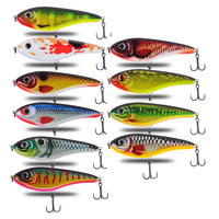 Leurre dur imprimé The Brave Pencil Lure 9cm 21g JERK BAIT Flame Dragon pour achigan et truite en rivière, lac et ruisseau, avec hameçons, nouvelle couleur, vente en gros