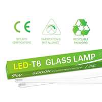 Lámpara LED Inteligente T8 de 0.6m con Sensor de Radar, 6000K, Sensor de Movimiento por Microondas, 9W, Iluminación Comercial para Interiores, Certificación CE RoHS