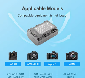 Batterie Li-Ion Ringteam NP-FZ100 pour <span class=keywords><strong>Sony</strong></span> A7M3, Alpha <span class=keywords><strong>7</strong></span>, A7 R, A7RM3, Alpha 9 Caméras (<span class=keywords><strong>7</strong></span>.2V, 1600mAh) - Product Image 6