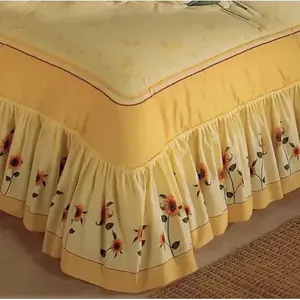 Edredón Doble con Diseño de Girasoles, Tamaño Matrimonial, Bordado Clásico, Ropa de Cama para el Hogar, Uso en Todas las Estaciones - Product Image 5