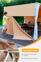 Nouveau pare-soleil extérieur voile Simple Pergola jardin cour cour pare-soleil tissu aluminium auvent avec rideau quatre saisons Style