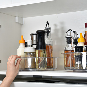 Spice Storage Organizer Round Plastic Container With Lid For Kitchen Use - Product Image 4