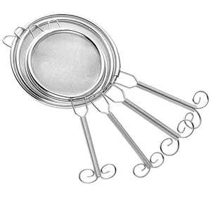 Hot Sale Professional Cocktail Oil Powder Fine Colander Sieve Stainless Steel Bar Tool Mesh Strainer Set Of 4Piece