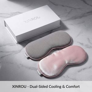 Wholesale Custom Logo 100% Mulberry Silk Eye Soft Breathable European Style Night Sleep Mask Set - Product Image 2