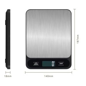 Balance de cuisine numérique multifonctionnelle Veidt 11 lb 5 kg avec plateforme en acier inoxydable SF-218 - Product Image 4