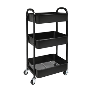 Chariot de rangement roulant à 3 niveaux avec 4 roues verrouillables, chariot utilitaire organisateur pour cuisine et salle de bain, vente en gros, OEM accepté - Product Image 1