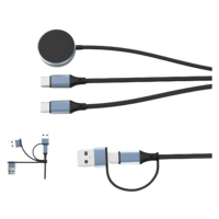 Nuevo Cable 3 en 1 para Teléfono Móvil, Cable de Datos Flexible Tipo-C de Carga Rápida con Cargador Magnético Inalámbrico para Reloj