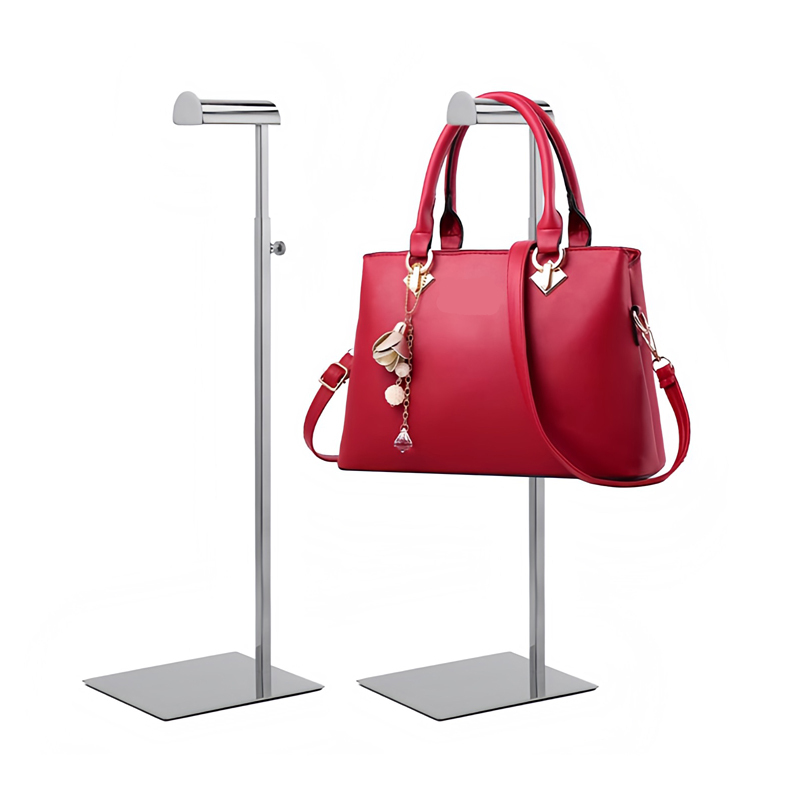 Wholesale Metal Brushed Hanging Bag Handbag Hanger Rack Holder Display Stand For Handbag Bag