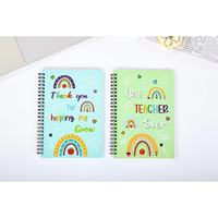 Cuaderno Espiral con Dibujos Animados, Estilo Arcoíris, para Diario y Notas