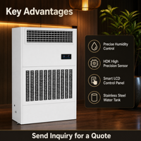Humidificateur industriel à film humide adapté aux laboratoires chimiques, aux usines de transformation alimentaire, contrôle automatique intelligent de l'humidité