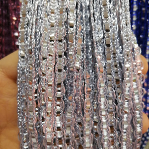 Rideau de porte ficelle à paillettes, diviseur de salle avec perles et <span class=keywords><strong>frange</strong></span> perlée pour décoration de mariage - Product Image 3