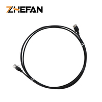 Zefan kabel ethernet cat6 cat6a, kabel Patch ramping lszh tembaga telanjang 28AWG 30awg tanpa pelindung rj45