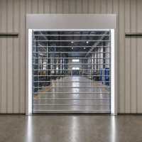 Portes de garage automatiques modernes SUDIHAO en polycarbonate pour maisons, vision panoramique, portes enroulables pour motos, présentoirs de magasin de détail extérieurs