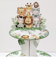 Support à gâteau en papier pour table de desserts, support à cupcakes élégant, présentoir à gâteaux et desserts pour décorations de baby shower et d'anniversaire