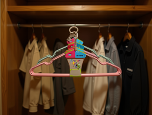 Percha Antideslizante de Plástico Tipo Gancho Rectangular 40x40x25cm de Una Sola Capa para Ropa, Uso en Dormitorio - Product Image 2