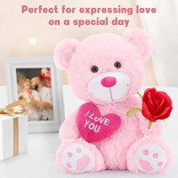 Groothandel op maat gemaakte mini roze knuffels pluche speelgoed teddyberen voor Valentijnsdag Kerstbenodigdheden cadeaus