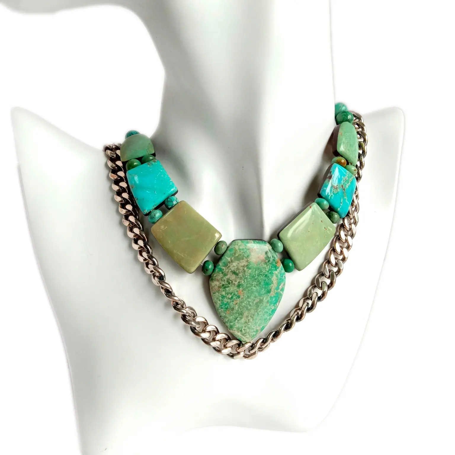 Luxury The Hamptons Beach Turquoise Gemstone Necklace Turquoise Jewelry