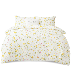 Juego de Ropa de Cama Floral de Lujo Golden Rose Garden, 100% Algodón, Suave, Proveedor OEM Premium - Product Image 2